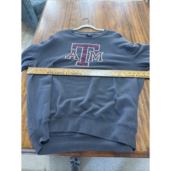 Colosseum Texas A&M Mens Size 2XL Heavy Vintage Multi Patch Sweatshirt Gray - Picture 8 of 9